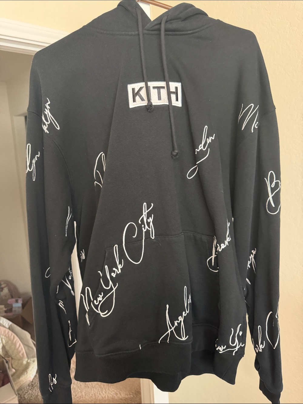 Kith Black Script-City Pullover Hoodie